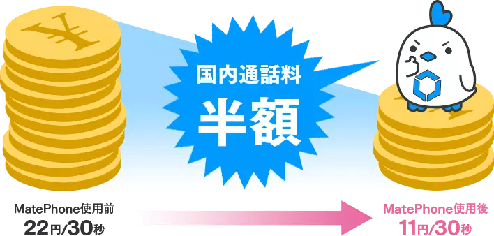 国内通話料半額