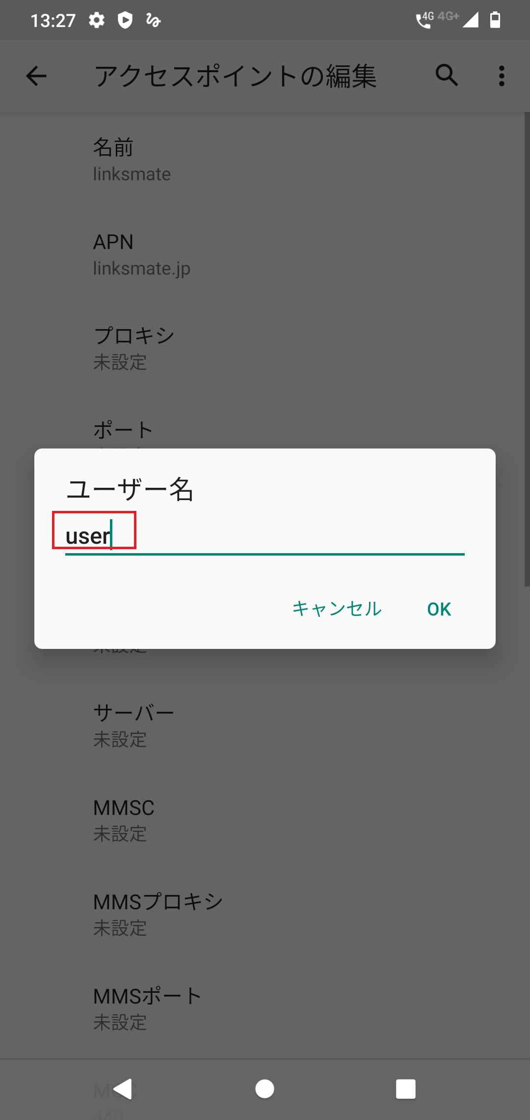 STEP13の設定画面