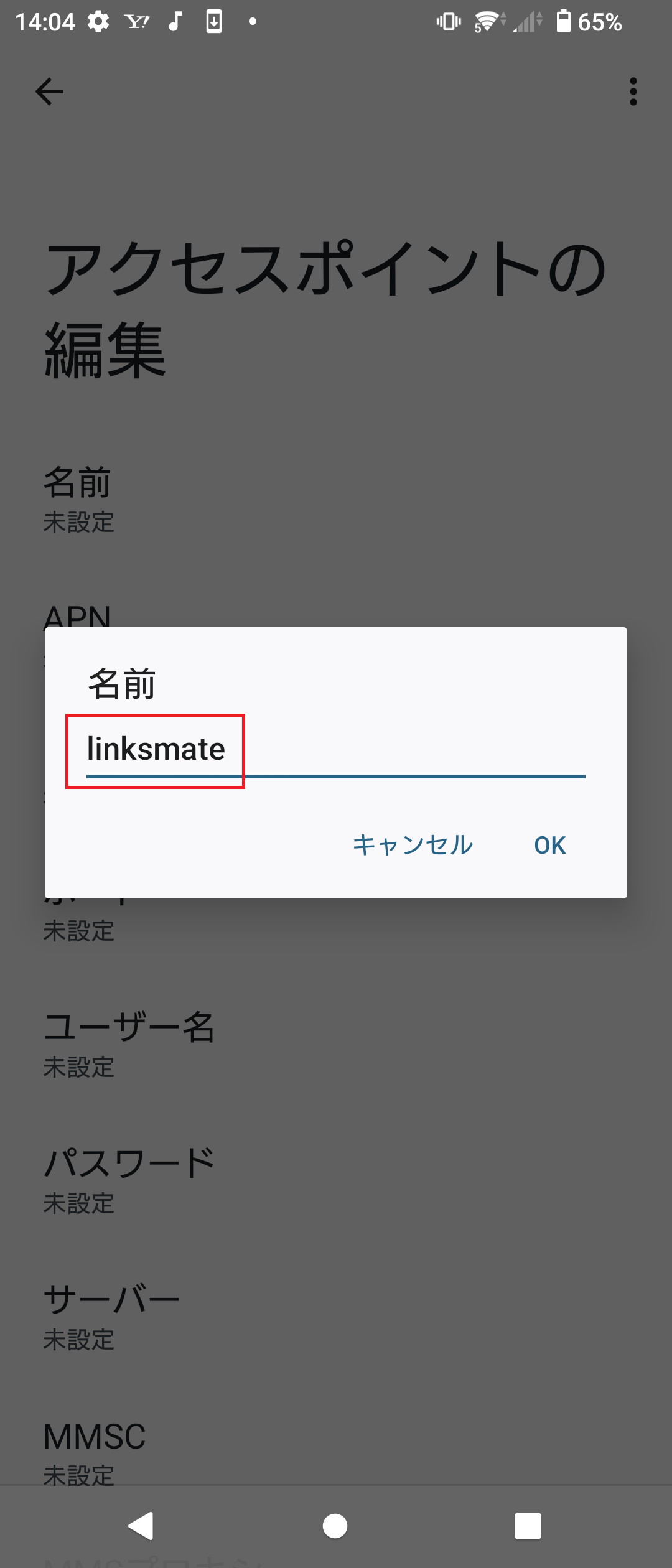 STEP8の設定画面
