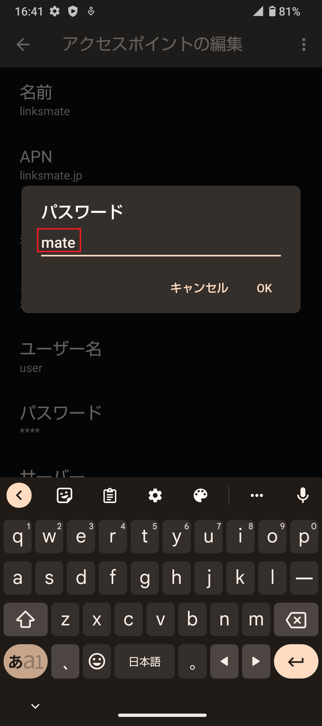 STEP13の設定画面