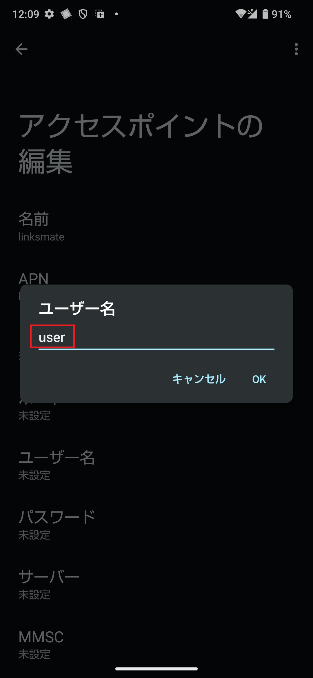 STEP12の設定画面
