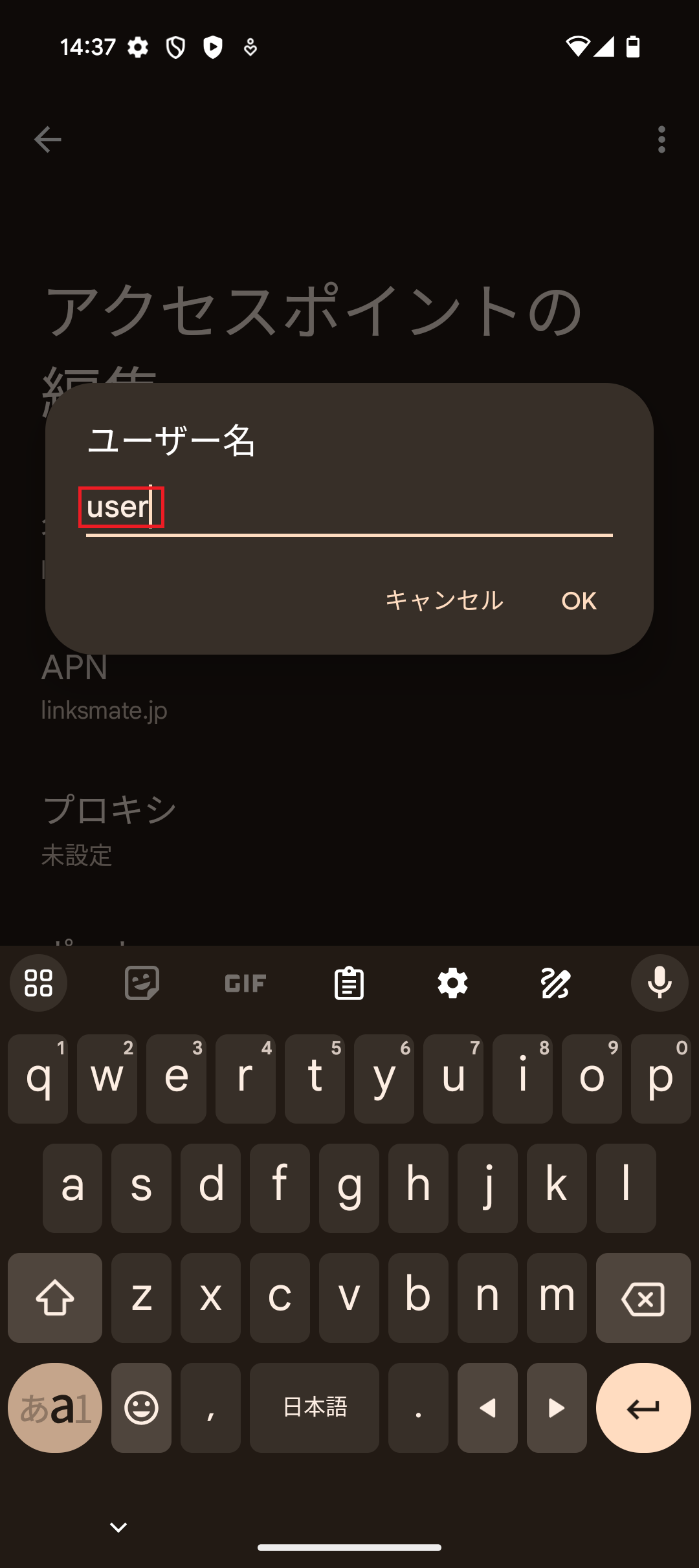 STEP13の設定画面