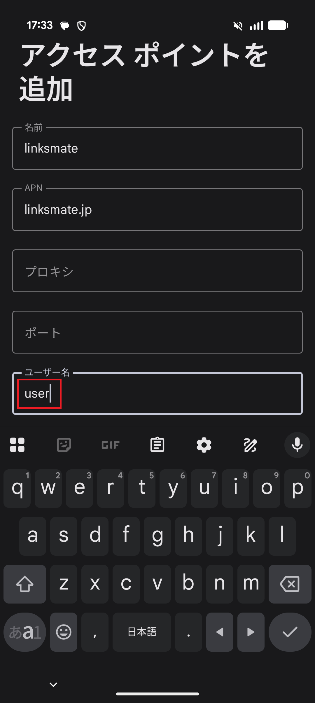 STEP13の設定画面