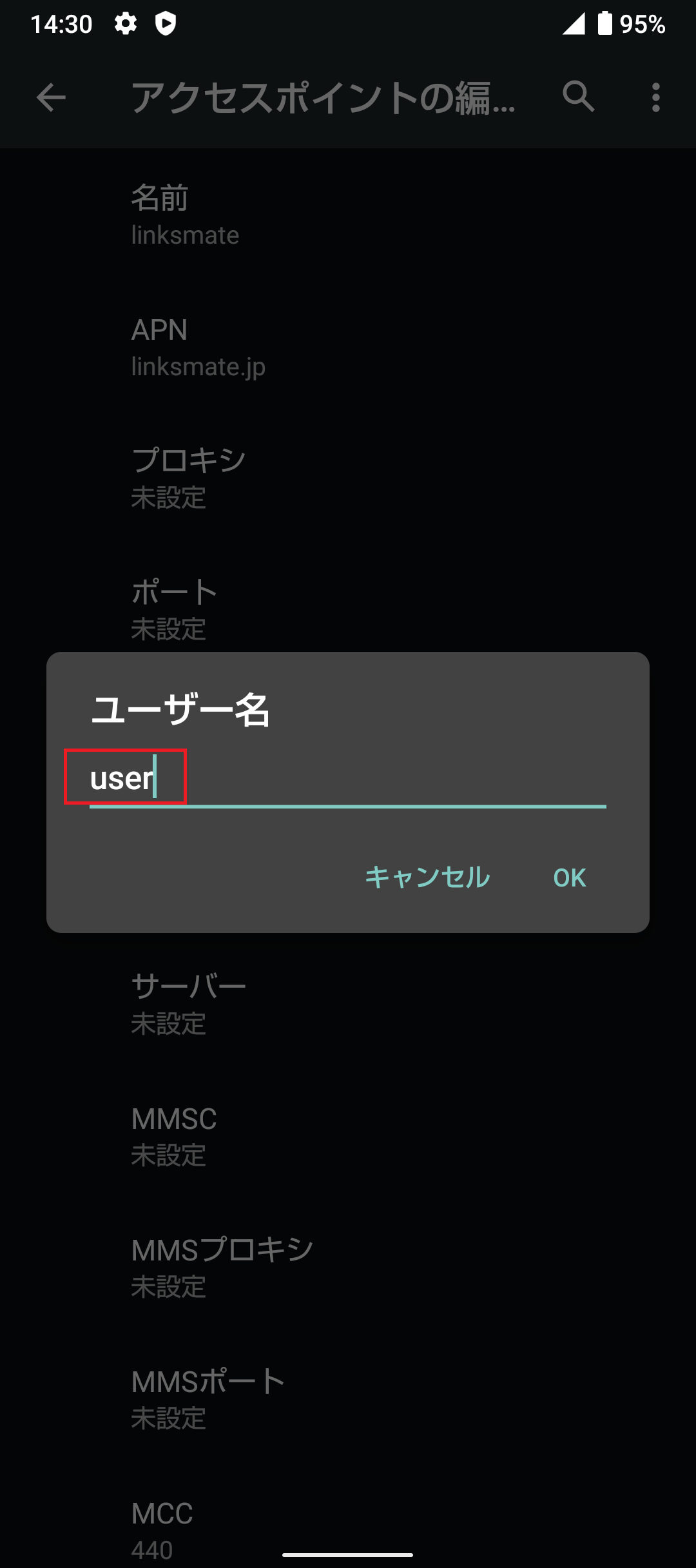 STEP13の設定画面